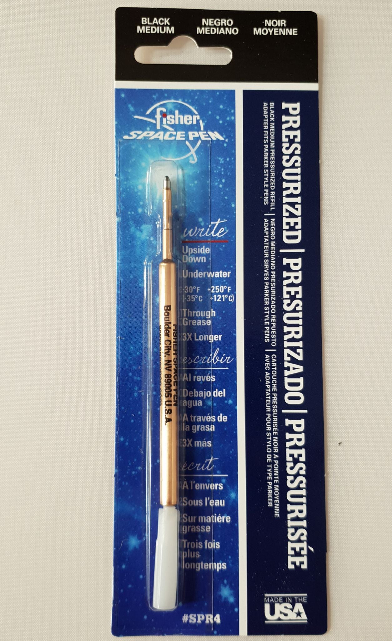 Fisher Space Pen Refill Parker Pen Style Ball Point Write UNDER Water Med  BLUE